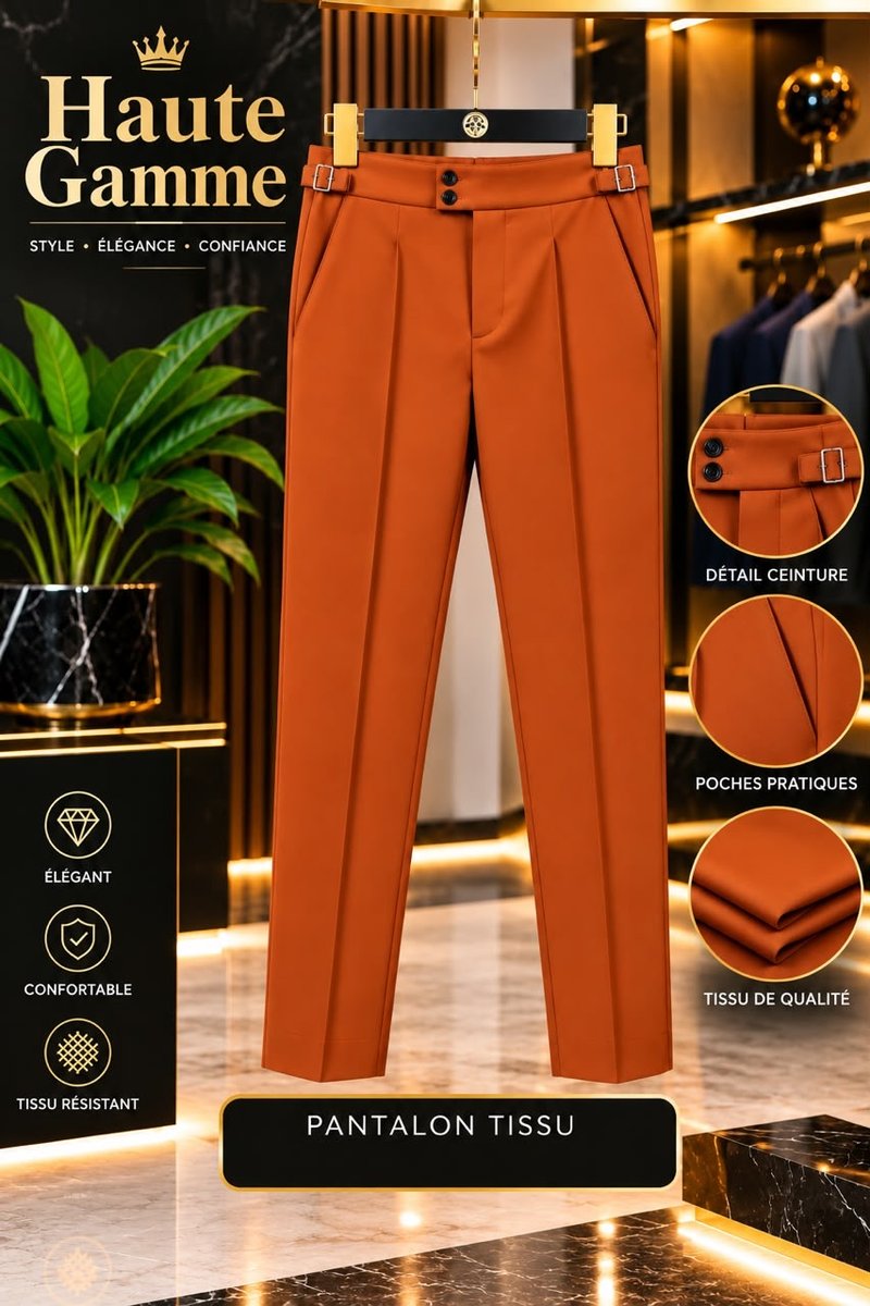 Pantalon tissu avec Boucle